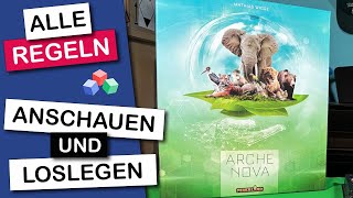 Arche Nova  Brettspiel Anleitung  Alle Regeln [upl. by Aettam941]