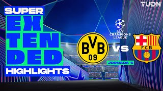 SUPER EXTENDED HIGHLIGHTS  Borussia Dortmund vs Barcelona  UEFA Champions League 2425  TUDN [upl. by Annaihr]