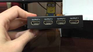 Unboxing  Splitter Distribuidor Divisor Hdmi 1x4 PT [upl. by Zea]