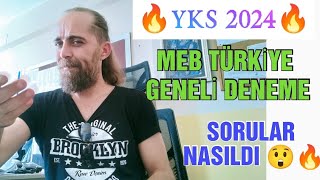 MEB YKS 2024 ÇEVRİM İÇİ TYT TÜRKİYE GENELİ DENEMESİ ÜZERİNE TESPİTLER 🔥🔥 yks2024 2024yks [upl. by Wescott]