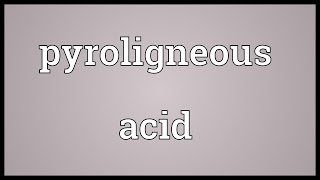 Pyroligneous acid Meaning [upl. by Novehc185]