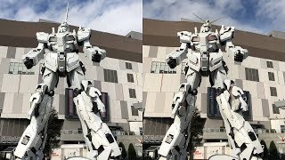 20200111 お台場ユニコーンガンダム、変形 [upl. by Derrej]