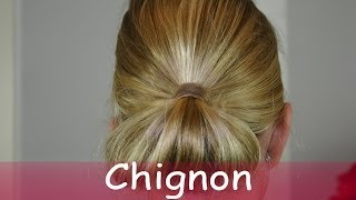 howto make a Chignon a formal French knot [upl. by Ineslta117]