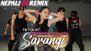 SARANGI HYPER REMIX SUSHANT KC Hot Girls Dance Revealed [upl. by Assirolc]