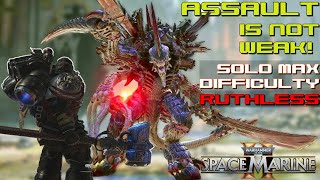 Space Marine 2  Assault  Ruthless  Max difficulty  Solo [upl. by Wenoa720]