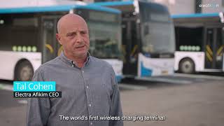 Watch the Worlds First Commercial Wireless Charging Terminal for Buses by Electreon [upl. by Anawyt]