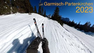 Skifahren in GarmischPartenkirchen 2023  Zugspitze  Lermoos  Bichlbach [upl. by Jethro]