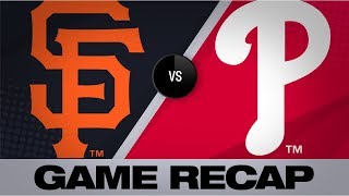 Smyly Hoskins lead Phillies past Giants  GiantsPhillies Game Highlights 73019 [upl. by Romina]