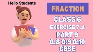 Class 6 Maths Chapter Fraction Q89 and 10 In Malayalam [upl. by Llenoil]