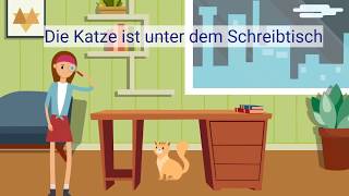 Wo ist die Katze Lokale Präpositionen  Dativ  Learn German  Deutsch lernen Super Deutsch [upl. by Cerelly628]