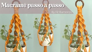 DIY Suporte para Plantas em Macramê  macrame plant hanger macrame macramepassoapasso diymacrame [upl. by Aniryt]