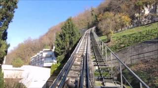 Standseilbahn 690004 Lugano Suvigliana  Monte Brè Bergfahrt  Funicolare [upl. by Nodababus690]