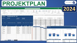 Projektplan Excel Vorlage Tutorial Anleitung [upl. by Ayaj397]