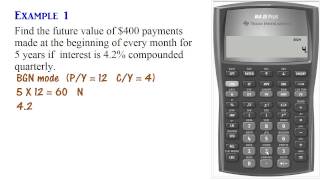 BGN Annuity Due Calculations Using BA II Plus [upl. by Saticilef498]