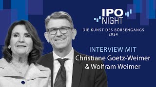 IPO Night 2024  Interview mit Christiane GoetzWeimer und Wolfram Weimer [upl. by Halvaard921]