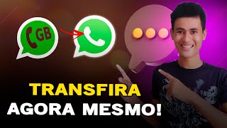 COMO TRANSFERIR AS SUA CONVERSAS E ARQUIVOS DO GBWHATSAPP PARA O WHATSAPP NORMAL [upl. by Nika]