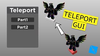 How to make a teleport gui  Roblox Studio [upl. by Astrea]