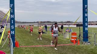 See Division 1 AllState boys cross the finish line at 2023 MHSAA LP cross country state finals [upl. by Amar]