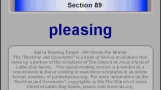 LDS DampC 89  Doctrine and Covenants Section 89  wwwpublishpeaceorg [upl. by Azmah]