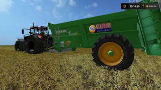 FARM SIMULATOR 2017 15m vrs 100m manure spreader [upl. by Ayiram]