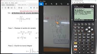 Integración Numérica Gauss en Dos Dimensiones [upl. by Ekard995]