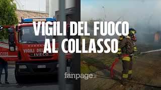 Vigili del fuoco di Roma denunciano quotNon abbiamo mezzi né uomini e manca lacqua per gli incendiquot [upl. by Perceval]