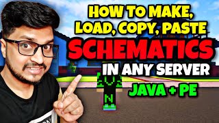 How To Make Schematics in Aternos Minecraft  Worldedit Schematics Tutorial Java amp PE [upl. by Salem683]