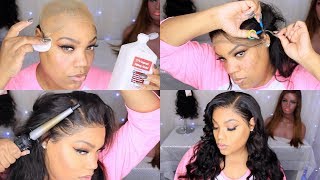 VERY DETAILED Lace Frontal Wig Install  Stocking Cap Method  Cutting The Lace  Charlion Patrice [upl. by Nagem255]