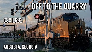 Another Trip to the Quarry CSX L632 Augusta Georgia  09242024 [upl. by Lattimer]