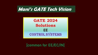 GATE 2024 SOLUTIONS  Control Systems  EE [upl. by Uni188]