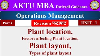 4 operations management operations management lecture operations management unit 1 aktu mba [upl. by Kopple]