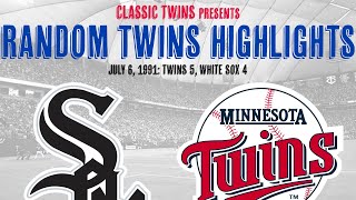 Random Game Highlights Minnesota Twins 5 Chicago White Sox 4 07061991 [upl. by Ronica942]