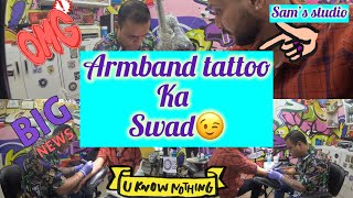 ARMBAND TATTOO KA SWAD 😉  VLOG  TATTOO  DEHRADUN  vlog trending tattoo [upl. by Roz11]