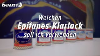 Welchen EpifanesKlarlack soll ich verwenden [upl. by Ralyat]