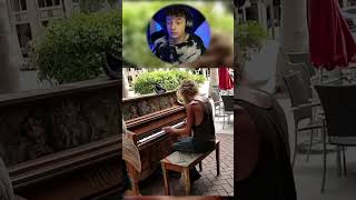 Indigente sorprende tocando el piano 😱 shorts [upl. by Chrysa]