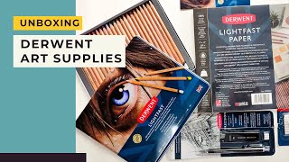 WE WON THE DERWENT LANDSCAPE ART CHALLENGE  Unboxing Derwent Lightfast Pencils and more [upl. by Mickelson]