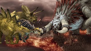 Stegosaurus Torosaurus And Ankylosaurus Vs Bewilderbeast [upl. by Naletak]