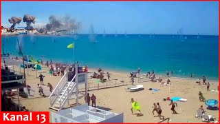 Military facilities will be hit in Crimea the population was warned not to go to the beach [upl. by Yasdnil]