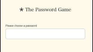 The Password Game 攻略 [upl. by Theta]