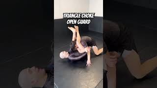 BJJ Triangle choke from open guard jiujitsu martialarts [upl. by Sawyor]