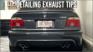 Polishing Nasty Exhaust Tips on my BMW E39 M5 [upl. by Marsha]