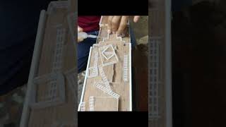 Installing railings on the Titanic wooden boat model [upl. by Atnohs731]