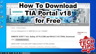 How To Download TIA Portal v18 For Free [upl. by Mihar]