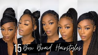 How To 15 Knotless Box Braids Hairstyles  Quick and Easy  Beginner Friendly [upl. by Enytsirk]