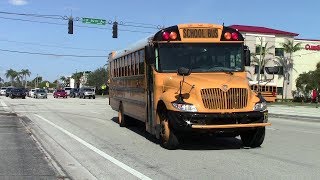 Palm Beach District Schools buses and Private Operators school bus action 2018 [upl. by Anais]