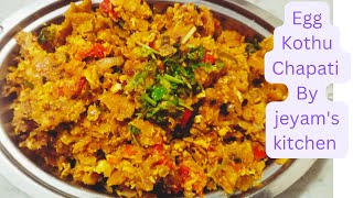 Egg Kothu Chapati  Leftover Chapati Recipe  simple amp tasty Egg Kothu chapati  jeyams kitchen [upl. by Enneirdna]