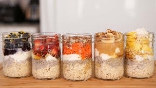 Overnight Oatmeal  5 Delicious Ways [upl. by Niwroc861]