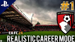 EA FC 24  Realistic Career Mode  1  Bournemouth [upl. by Emolas]