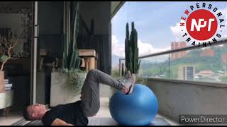 FLEXOEXTENSION DE RODILLAS EN PUENTE BIPODAL CON FITBALL NPT [upl. by Adnyleb]