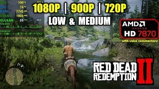 HD 7870  R9 270X  Red Dead Redemption 2  1080p 900p 720p  Low amp Medium [upl. by Rattan]